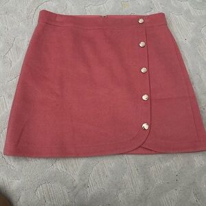 Loft Elegant Pink Button-Front Skirt